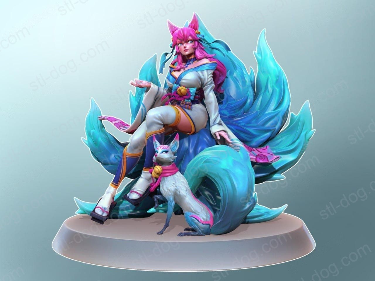 英雄联盟(League of Legends) 阿狸 3D打印模型图纸